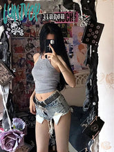 Lunivop 2000S Y2K Woman Baddie Style Shorts Vintage Jean Fashion Ripped Denim Sexy Hot Pants Gyaru